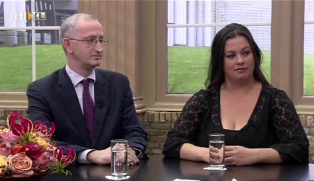 Joshua Livestro en Annabel Nanninga op 12 oktober 2014 in de uitzending van Business Class op RTL7 om te vertellen over Jalta.nl.