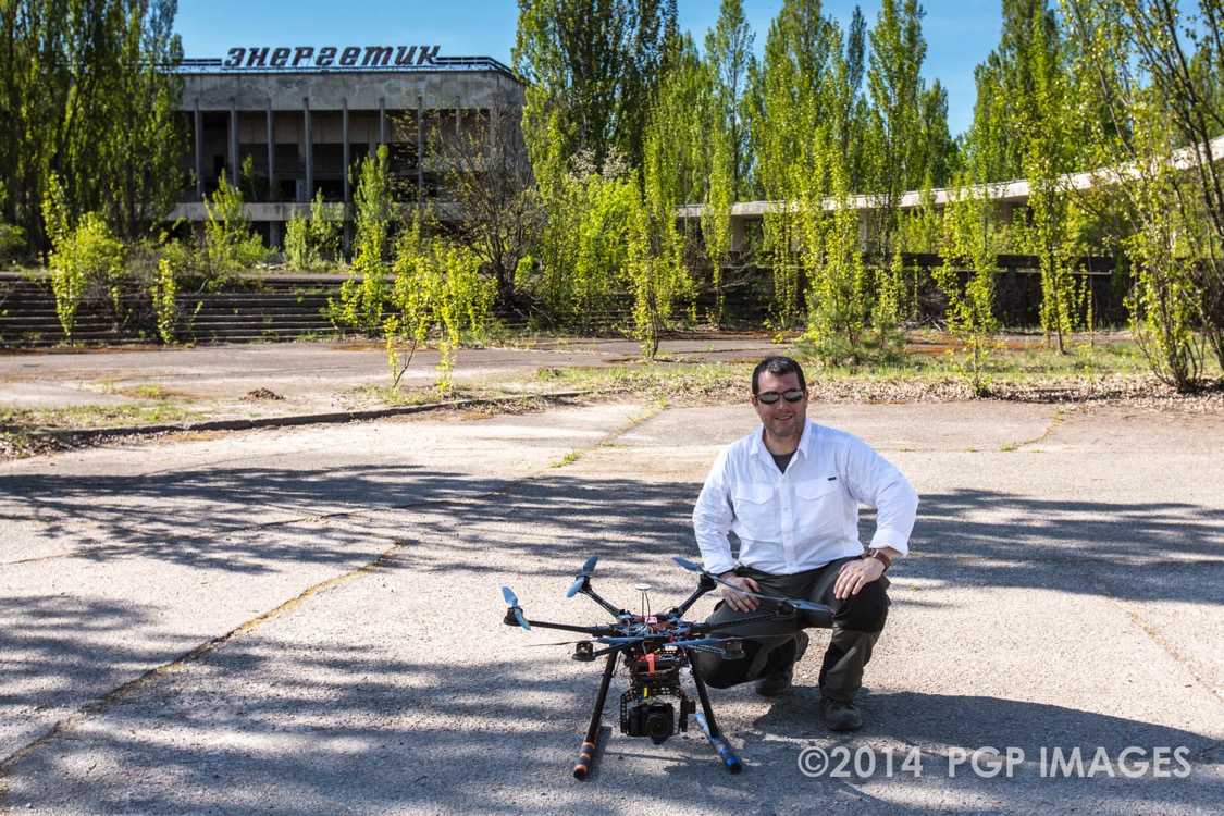 Grossman met hecacopter in Tsjernobyl